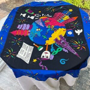 Silkscapes hand painted silk scarf vintage made in 2000  collectible